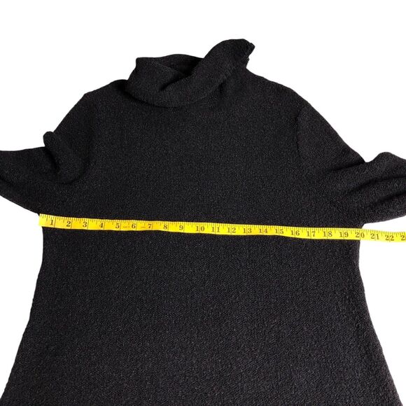 Chicos Sweater Womens 2 Large Black Wool Blend Turtleneck Chunky Plush Boucle - Picture 13 of 16